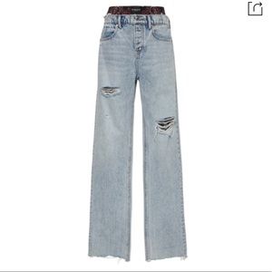 NWT Alexander Wang Rival Boxer Layered Jeans